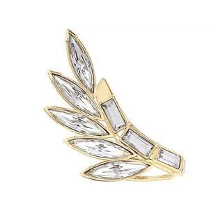Swarovski Wonder Woman Armour ring Wing, White, Gold-tone plated